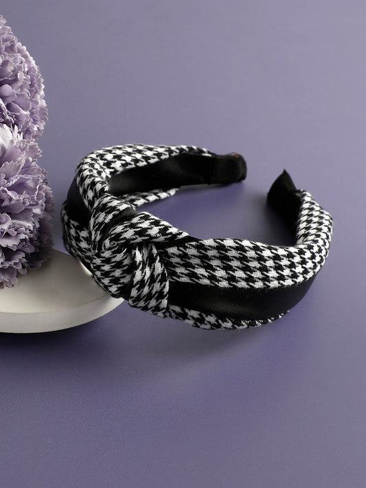Checked Knotted Hairband