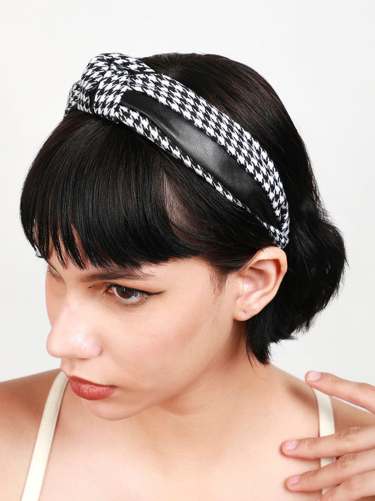 Checked Knotted Hairband