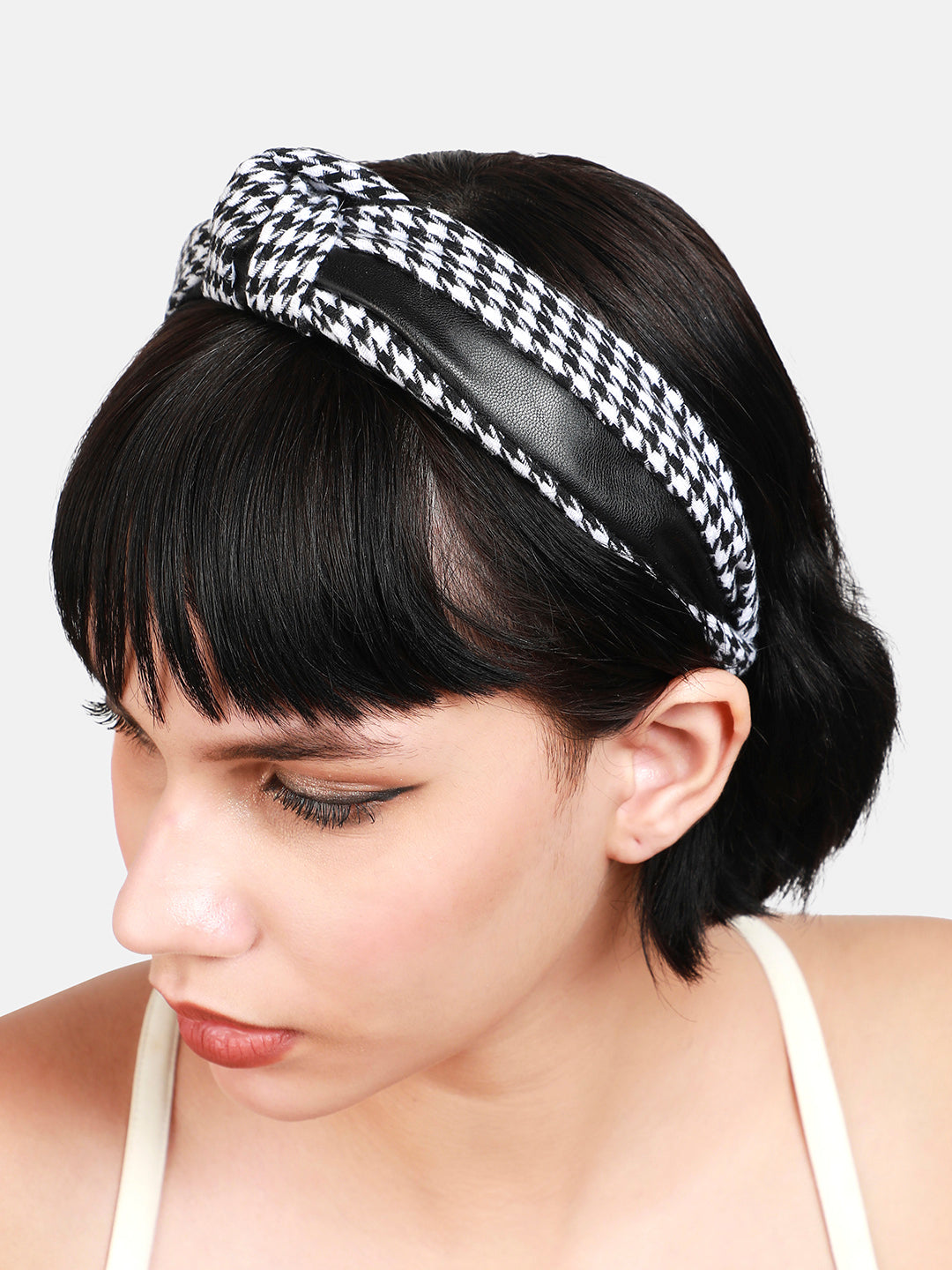 Checked Knotted Hairband