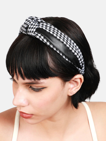 Checked Knotted Hairband