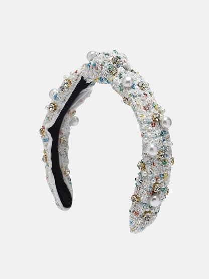 Women's The Tweed Knot Hairband - Ivory White