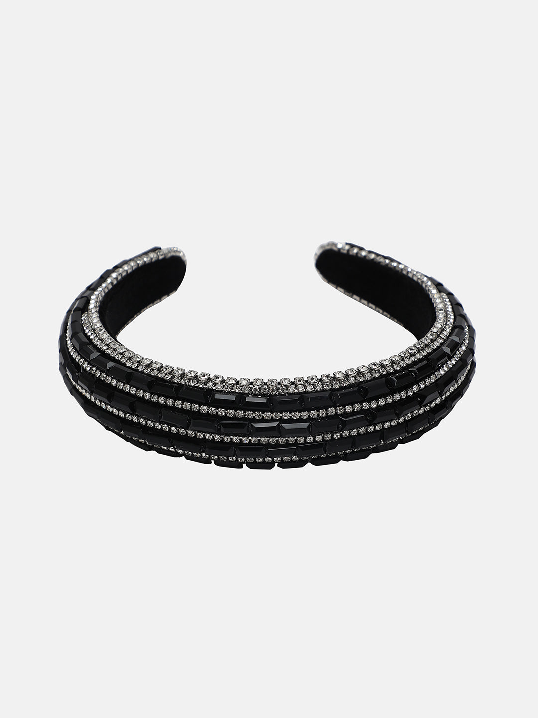 Women's The Embellish-Lined Hairband - Midnight Black