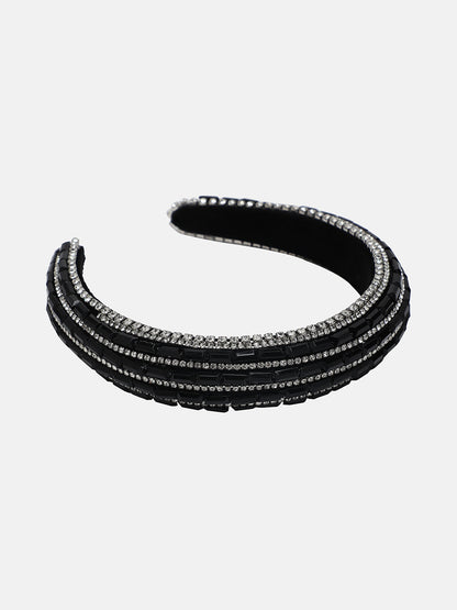 Women's The Embellish-Lined Hairband - Midnight Black