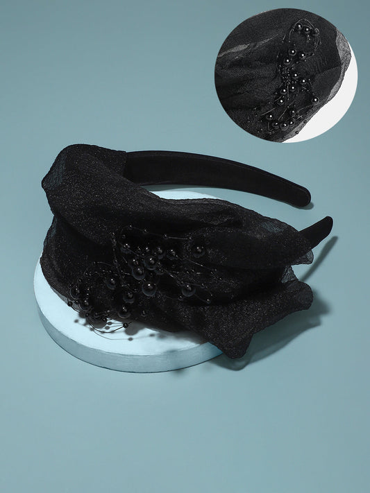 Women's The Penelope Hairband - Midnight Black