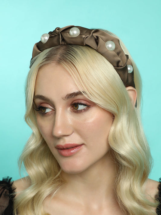 Women's The Ruched Hairband - Olive Green