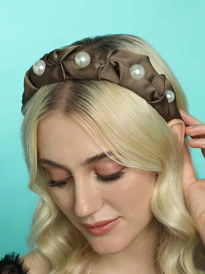 Women's The Ruched Hairband - Olive Green