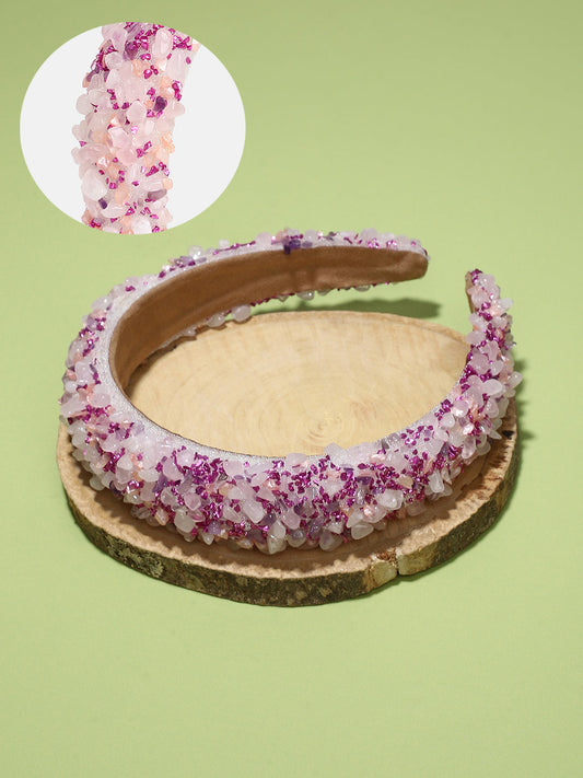 Women's The Cluster Hairband - Peach Pink