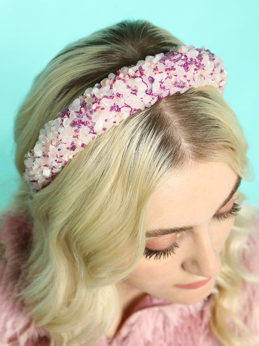 Women's The Cluster Hairband - Peach Pink