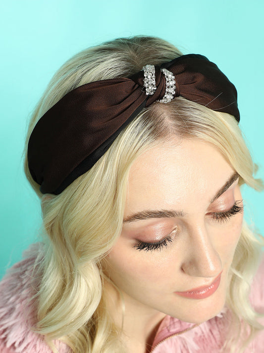 The Bijou Bow Hairband - Antique Gold-SOHIBD6120