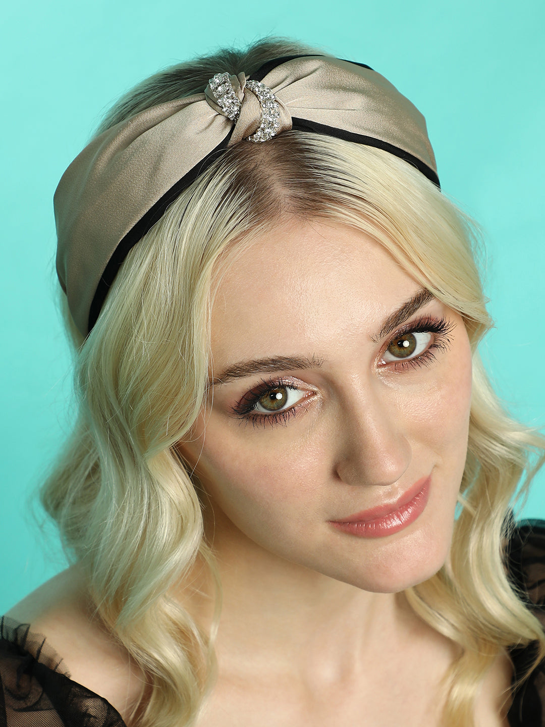 The Bijou Bow Hairband - Antique Gold-SOHIBD6120