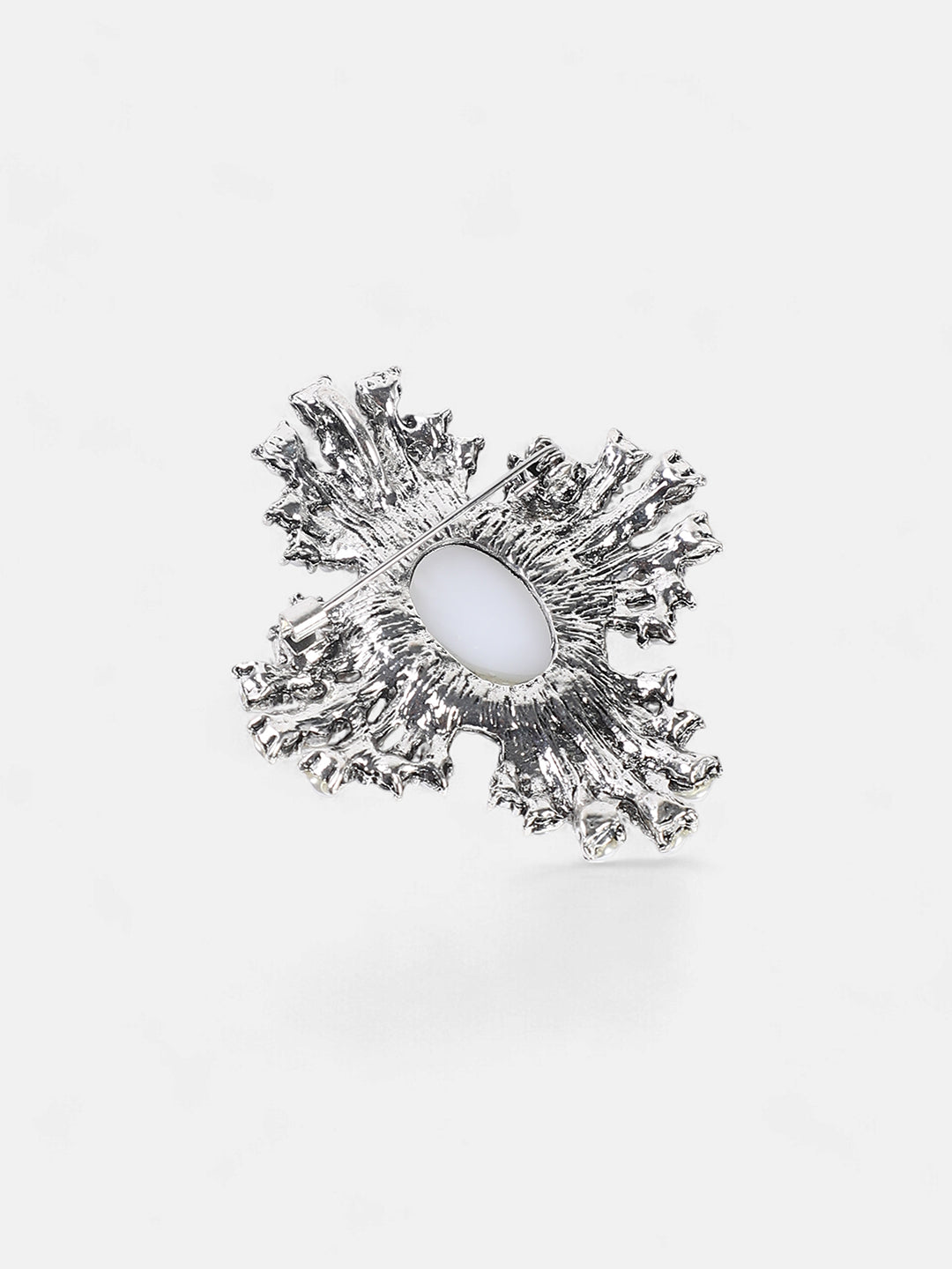 The Rosary Statement Brooch - Pearl White-SOHIBH6215