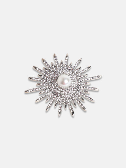 Chalice Silver Celestrial Statement BroochFor Casual Wear