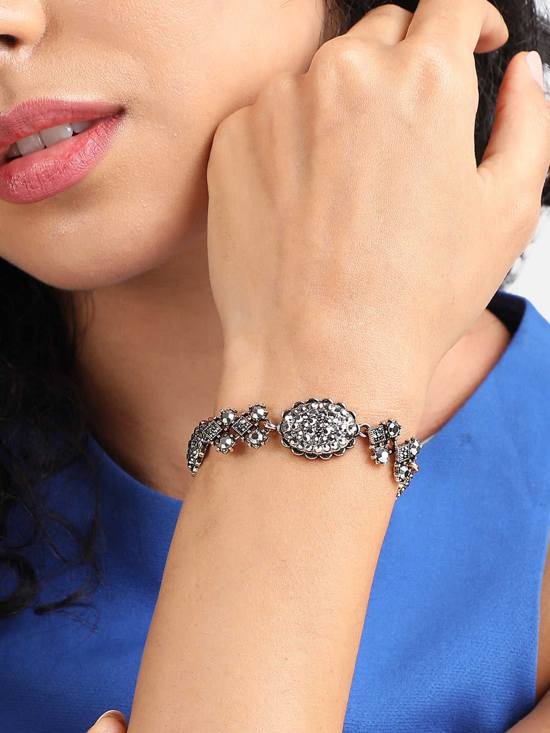 Set Of 2 Gold-Plated Link Bracelet