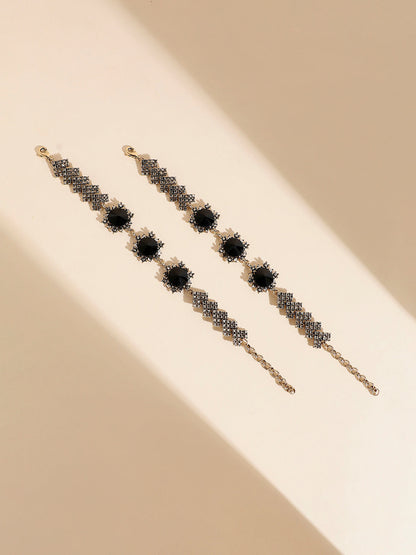 Set Of 2 Silver-Plated Link Bracelet