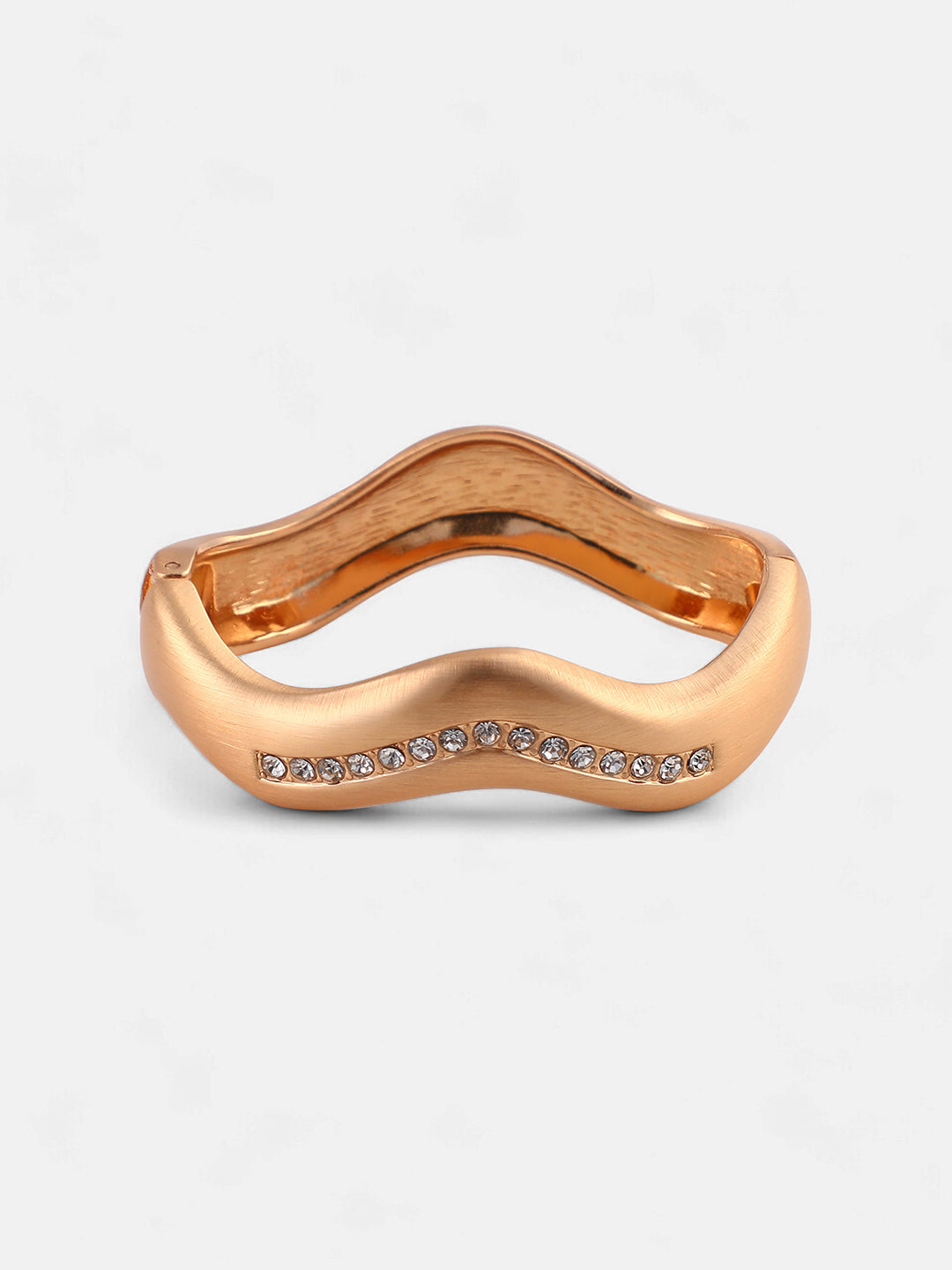 The Onda Bangle Bracelet - Brass Gold-SOHIBR6187