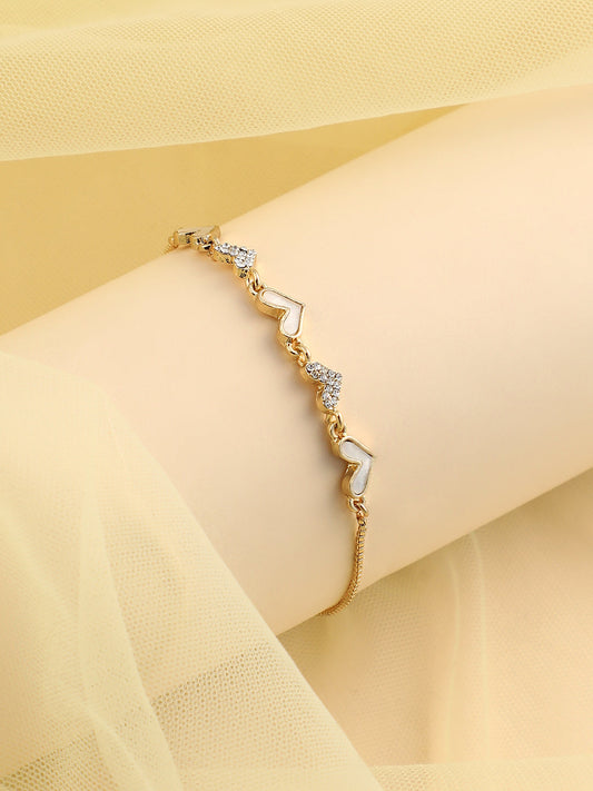 The Corazon Bolo Bracelet - Ivory White-SOHIBR6189