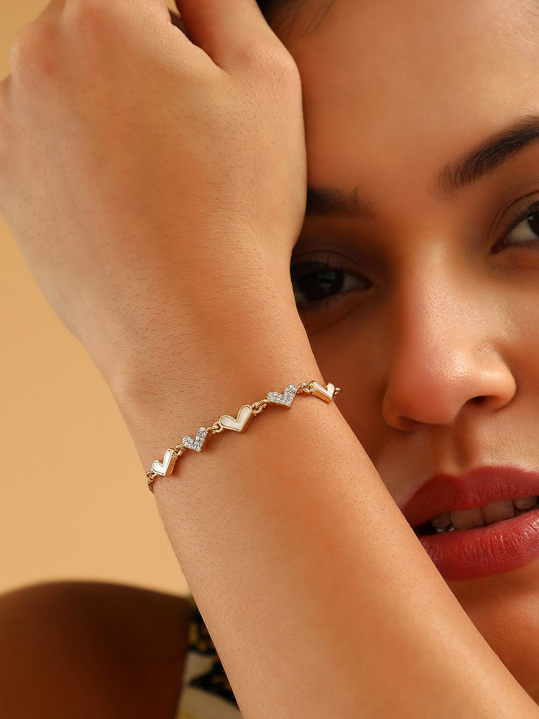 The Corazon Bolo Bracelet - Ivory White-SOHIBR6189