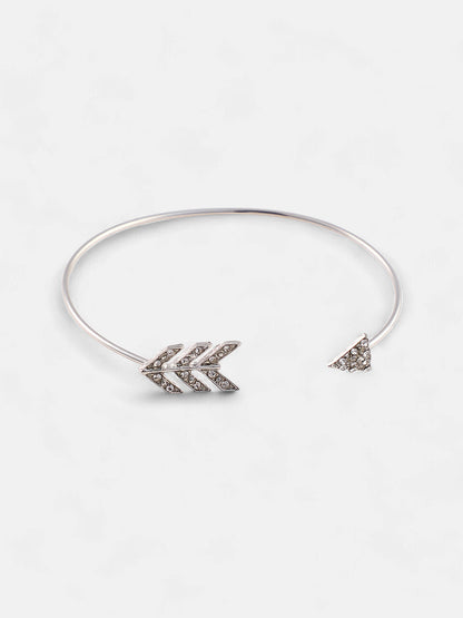 The Celestrial Arrow Multi-Layer Bracelet - Metallic Silver-SOHIBR6190