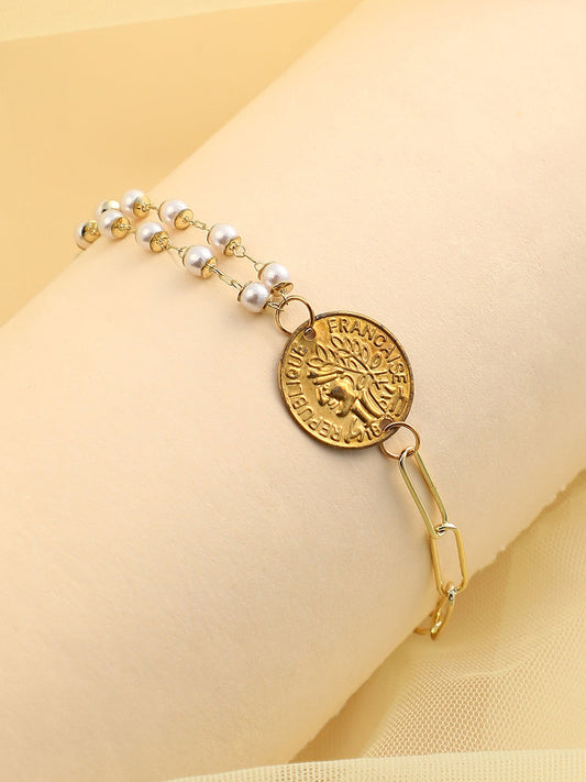 The Monnaie Chainlink Bracelet - California Gold-SOHIBR6191