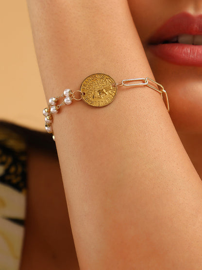 The Monnaie Chainlink Bracelet - California Gold-SOHIBR6191