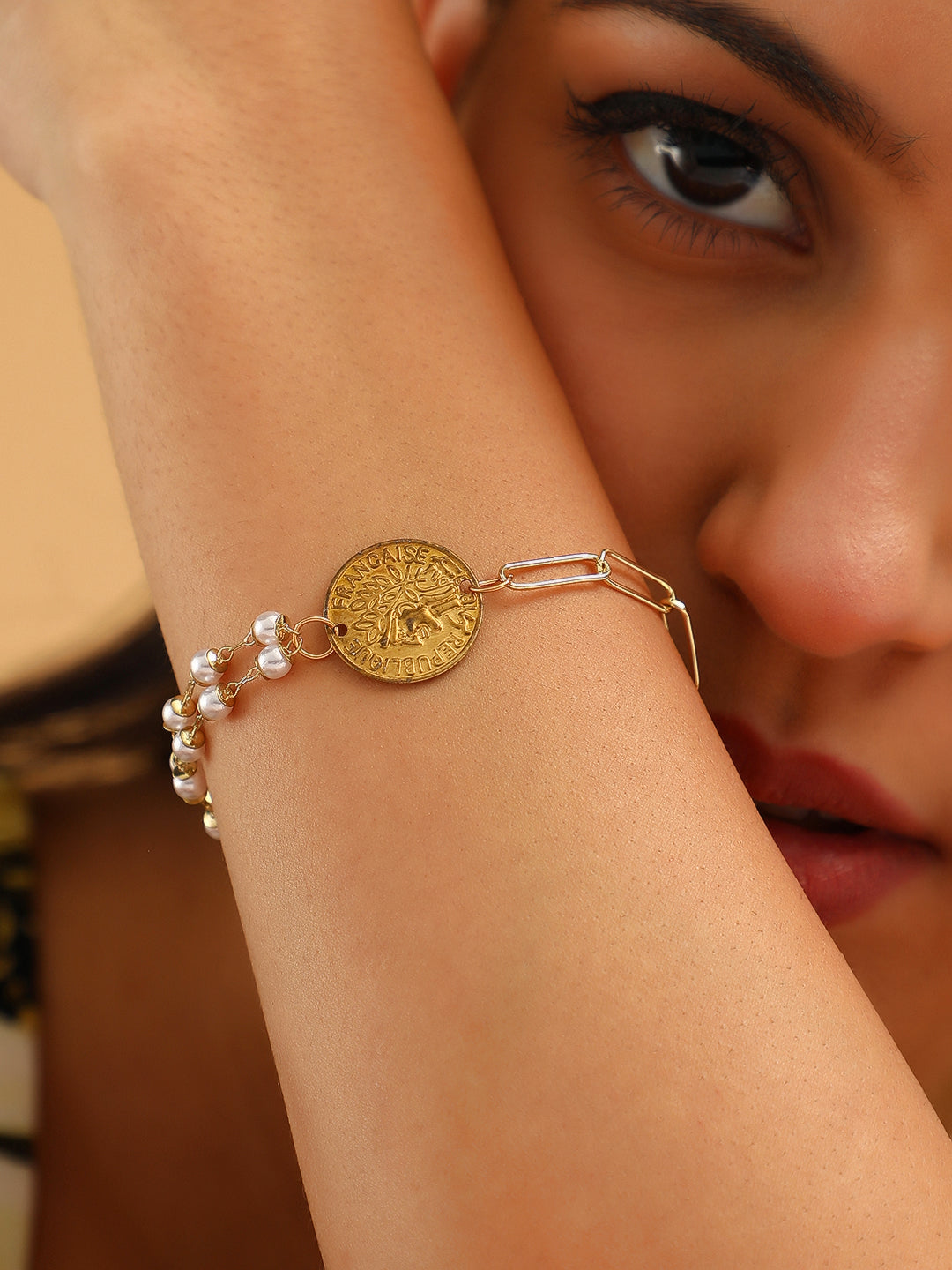 The Monnaie Chainlink Bracelet - California Gold-SOHIBR6191