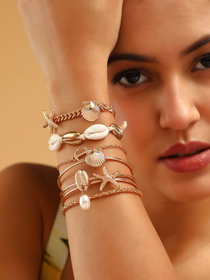 The Cabo Multi-Layer Bracelet - California Gold-SOHIBR6196