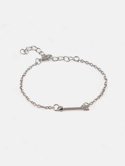 The Duello Multi-Layer Bracelet - Metallic Silver-SOHIBR6199