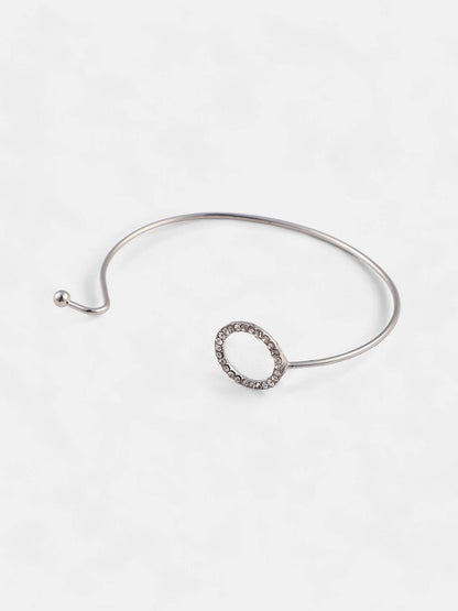 The Duello Multi-Layer Bracelet - Metallic Silver-SOHIBR6199