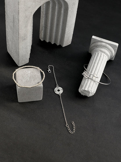 The Sailor's Multi-Layer Bracelet - Metallic Silver-SOHIBR6200