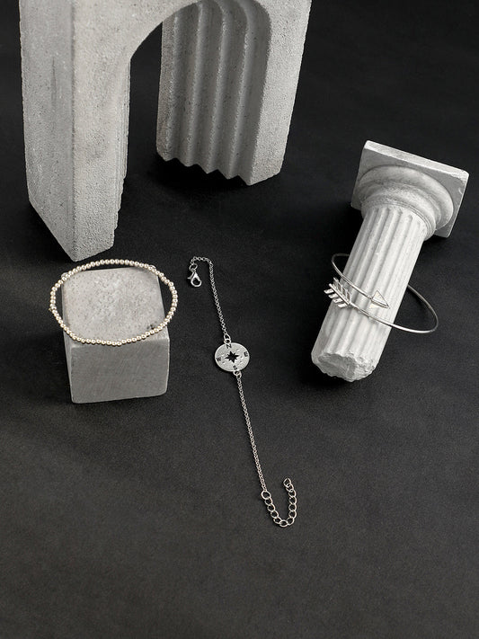 The Sailor's Multi-Layer Bracelet - Metallic Silver-SOHIBR6200