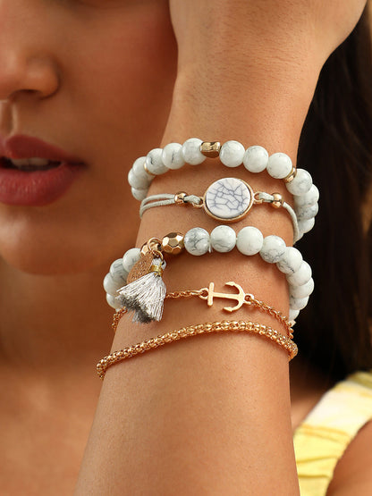 The Marmor Multi-Layer Bracelet - Cloud Grey-SOHIBR6201