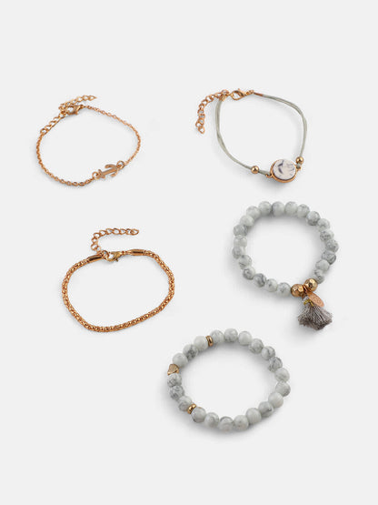 The Marmor Multi-Layer Bracelet - Cloud Grey-SOHIBR6201