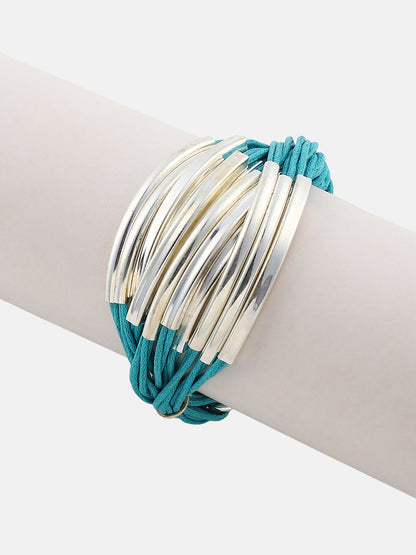 The Filo Statement Bracelet - Sky Blue-SOHIBR6237
