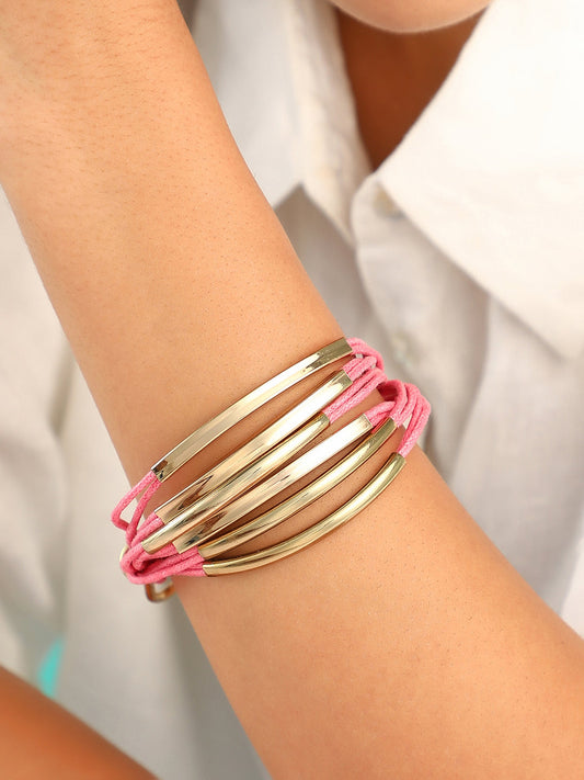 The Filo Statement Bracelet - Barbie Pink-SOHIBR6239