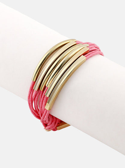 The Filo Statement Bracelet - Barbie Pink-SOHIBR6239