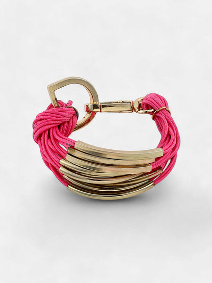 The Filo Statement Bracelet - Fuchsia Pink-SOHIBR6240