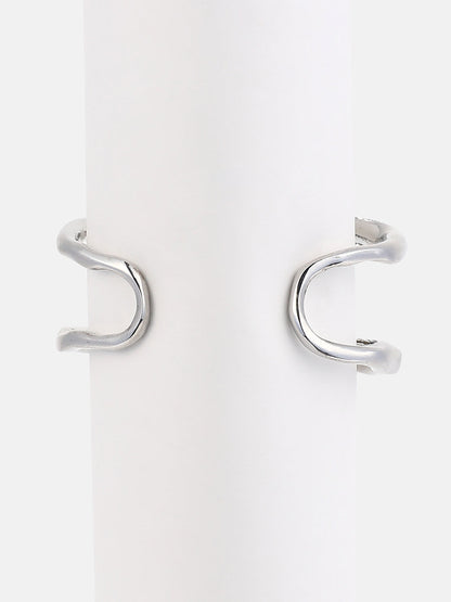 The Opposta Cuff Bracelet - Metallic Silver-SOHIBR6249