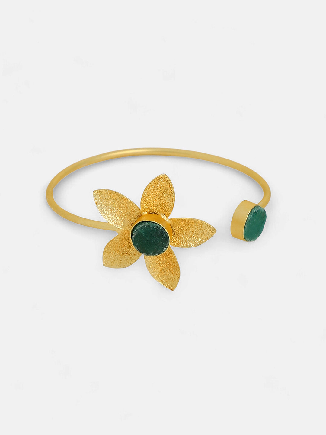 The Flùr Cuff Bracelet - Emerald Green-SOHIBR6250