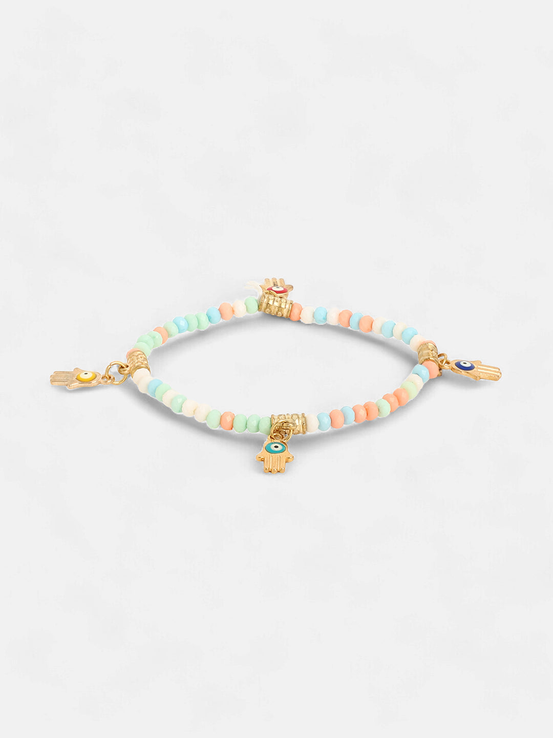 The Hamsa Multi-Layer Bracelet - Multicolour-SOHIBR6253