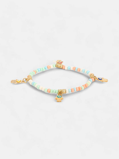 The Hamsa Multi-Layer Bracelet - Multicolour-SOHIBR6253