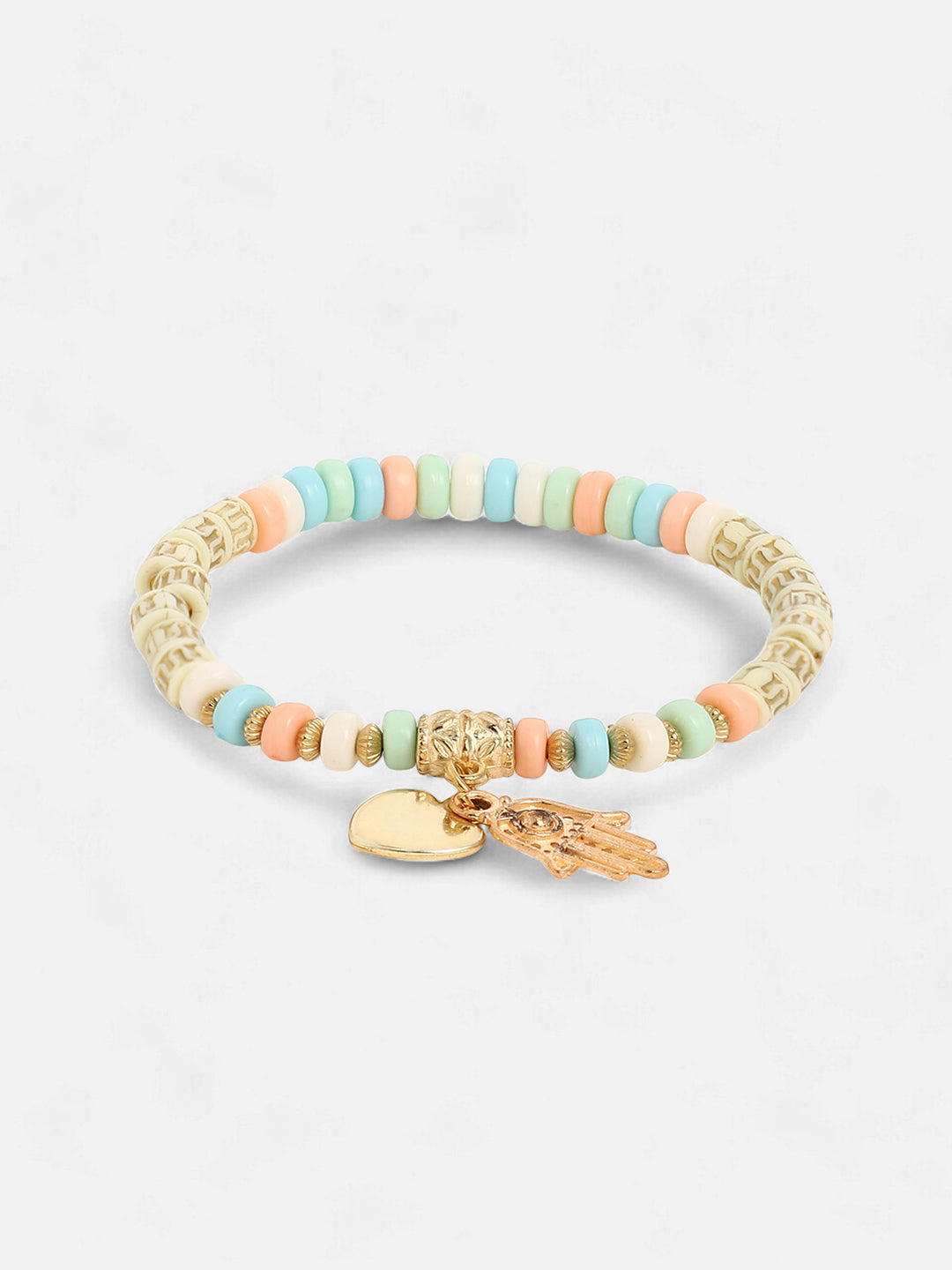 The Hamsa Multi-Layer Bracelet - Multicolour-SOHIBR6253