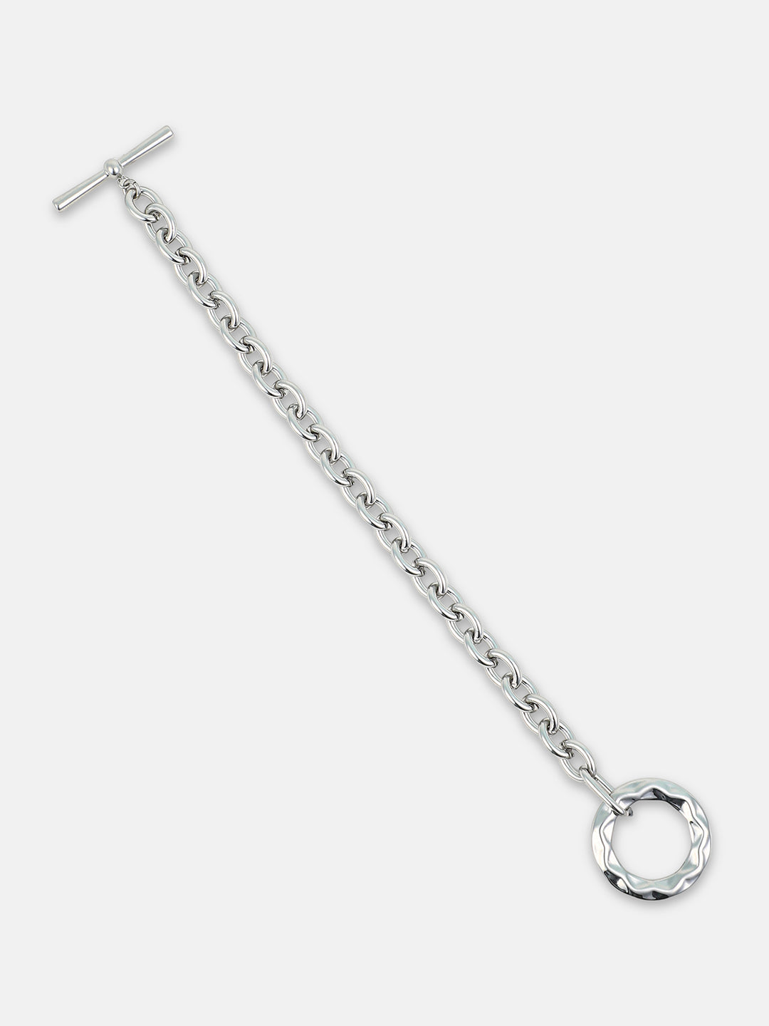 The Sol Halo Link Bracelet Metallic Silver