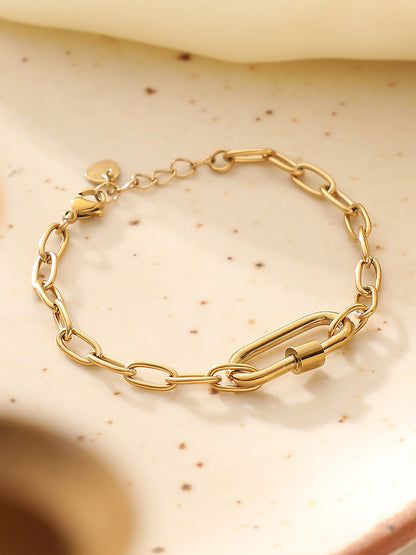 The Industrial Link Bracelet - California Gold
