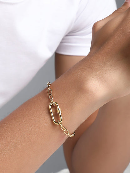 The Industrial Link Bracelet - California Gold