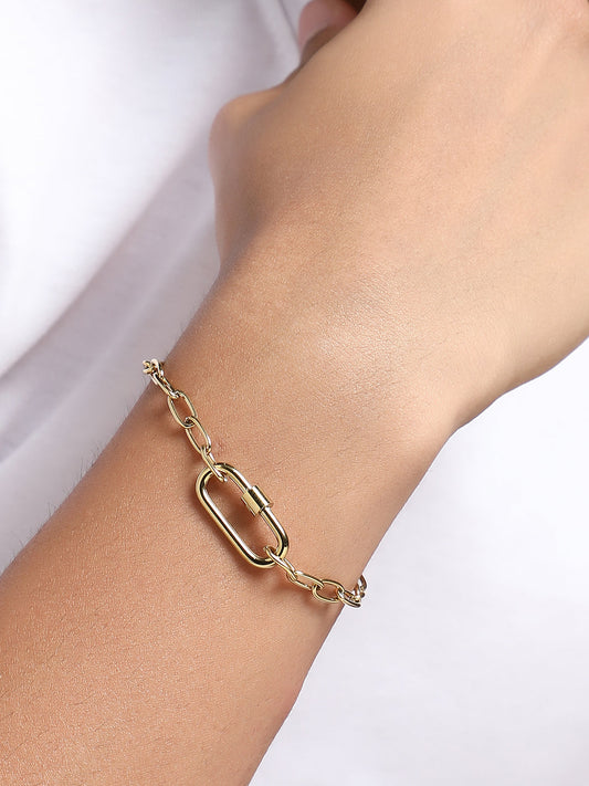 The Industrial Link Bracelet - California Gold