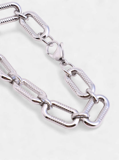 The Link Chain Bracelet - Metallic Silver