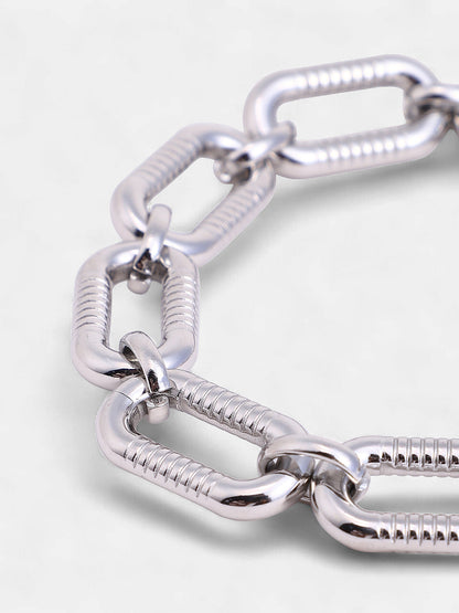 The Link Chain Bracelet - Metallic Silver