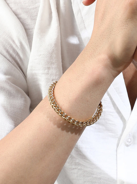 The Mesh-Link Chain Bracelet - California Gold