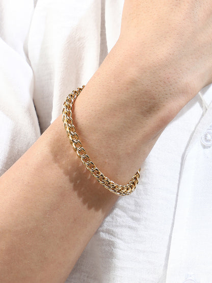 The Mesh-Link Chain Bracelet - California Gold
