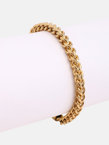 The Mesh-Link Chain Bracelet - California Gold
